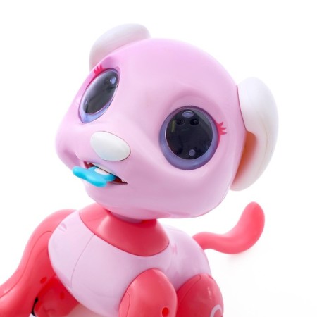 Robot dog “Peteum” WoW TOYS, on the control panel, interactive: sound, light, dancing, on the battery, pink-7
