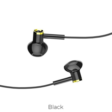 Hoco M47 headphones, wired, inserts, microphone, 3.5 mm, 1.2 m, black-3
