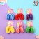Hair elastic band "Tm -Mahrushka" (set 2 pcs) stripes luxury, 4 cm, mix