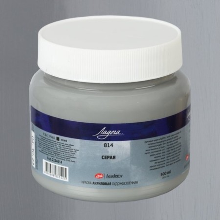 Acrylic artistic paint 500 ml, ZHK "Ladoga", Sery, 2224814-1