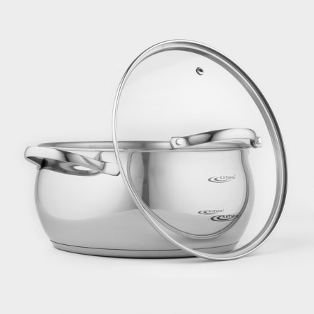 Medea pan, 5.2 l, d = 24 cm, capsule, glass cover, induction-2