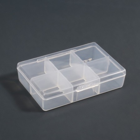 Organizer for decor, 6 cells, 9 × 6 × 2 cm, the color is transparent-3