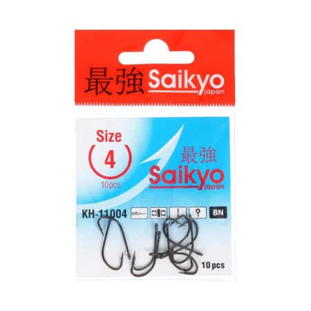 Hooks Saikyo KH-11004 Crystal BN No. 4, 10 pcs