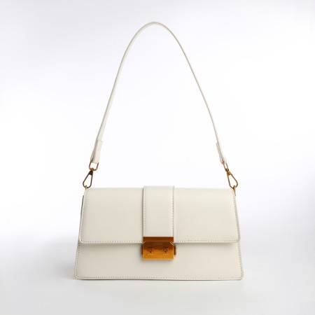 Female bag Textura, average size, milk color-1