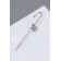 Earring "Kaff" pin, butterfly, white color in silver