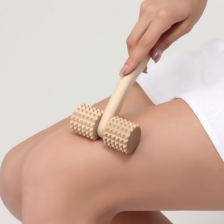 Massage "rink", 20 × 9 × 4 cm, wooden, toothe-1