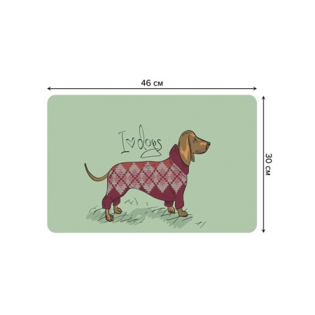 A set of napkins for setting the table "I love a dachshund", rectangular, rounded edges, size 30x46 cm, 4 pcs-2