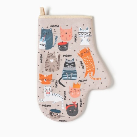 Gift MEOW Set: a towel, a mittens-output, a brush, a spatula, a whisk-4