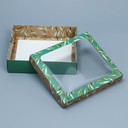Gift box, packaging, "eco", 23.5 x 20.5 x 5.5 cm-4