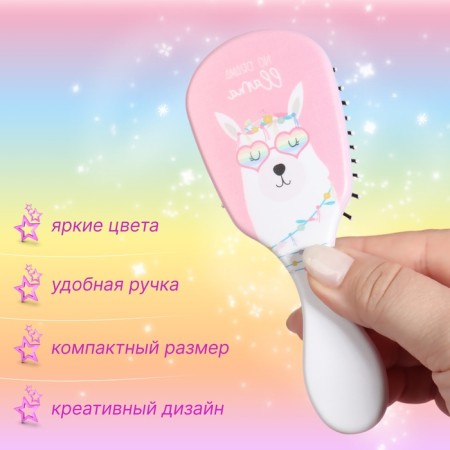 Расчёска массажная, 5,5 × 14 см, рисунок МИКС-1