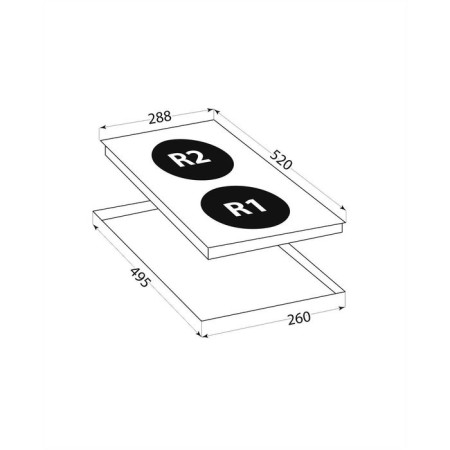 The hob Lex EVI 320 BL, induction, 2 burners, sensor, black-6