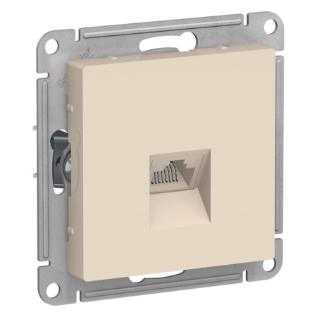 Computer outlet SE AtlasDesign, RJ45, built -in, IP20, beige, Atn000283-1