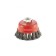 Brush for Ushm Matrix, D = 65 mm, M14, a cup, twisted wire 0.8 mm,