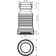 Aquant toilet corrugation, l = 250-500 mm, with a comb