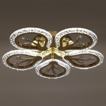Causteen with PDU 1840/5GD LED 80W 3000-6000k Dimmer chrome gold 51x51x8 cm Bayerluux-3