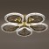 Causteen with PDU 1840/5GD LED 80W 3000-6000k Dimmer chrome gold 51x51x8 cm Bayerluux