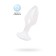 Anal plug Toyfa, acrylic, white color, 8 cm, D 2.8 cm