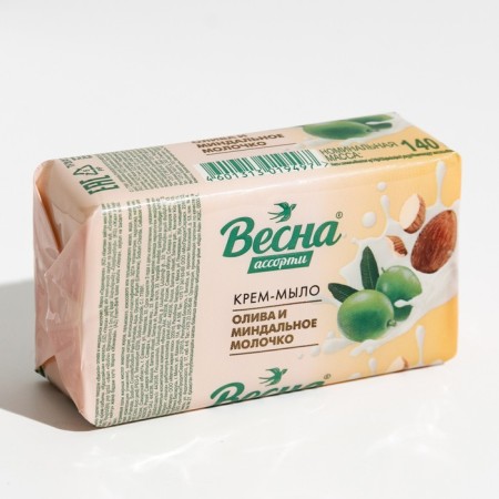 Tuale soap "Spring", olive and almond milk, 140 g