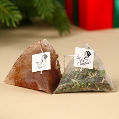 New Year! Gift set "Happy New Year": ground coffee 8 g, black tea 3 g. 3 g.-2