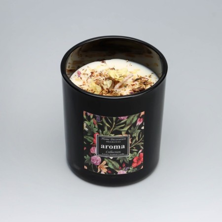 Aromatic candle in a glass "Aroma Art", English pear and freesia-2