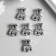 Busina for creativity Metal "Elephant with a throne on the back" silver 1.9x1.4 cm