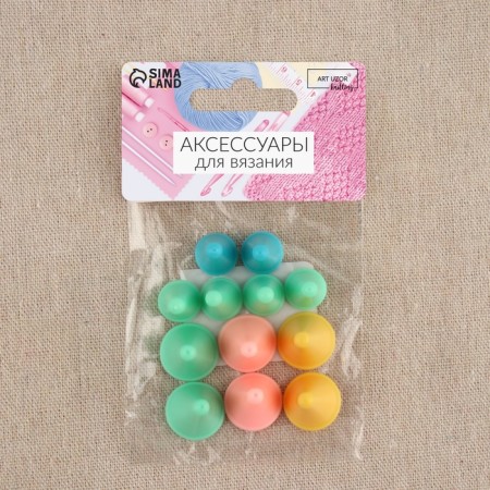 A set of stitches for knitting needles, d = 1.8 / 1.3 cm, 12 pcs, color colorful-2