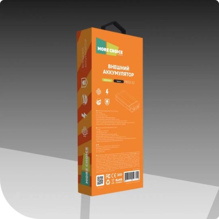 External battery More Choice PB33-10, 10,000 mAh, 2xusb, 2.1 a, black-6