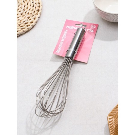 Whisk for whipping with thick strings Konfinetta, 31 cm, silver color-4