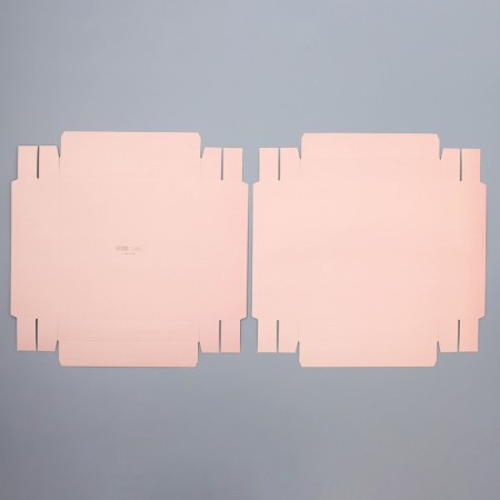 Gift box for flowers with a vase and PVC windows folding, packaging, peach, 23 x 30 x 23 cm-4