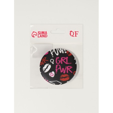 Mirror folding circle (2) C/took D7.3cm grl pwr black layer packet QF-5