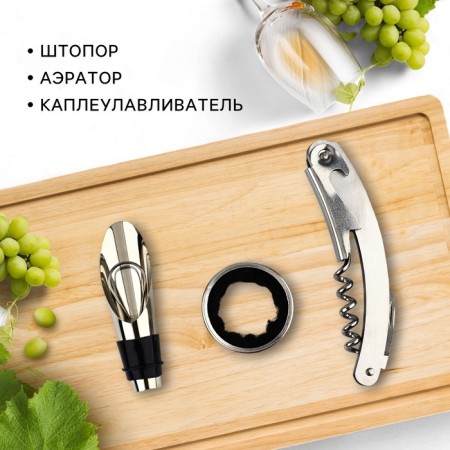 Set for the wine mini "for true connoisseurs" 20 x 10 cm-3