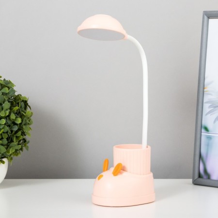 Table lamp "Boat Hare" LED 3 modes 3W USB Organizer Pink 8x11x31 cm Risalux