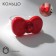 Ring "Bow", red color, 17 size