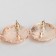 Earrings Metal "Caribbean" long rectangle, color pink gold