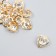 Decor for creativity Metal "drop" volumetric gold, crystal 1.4x1.4x1.7 cm