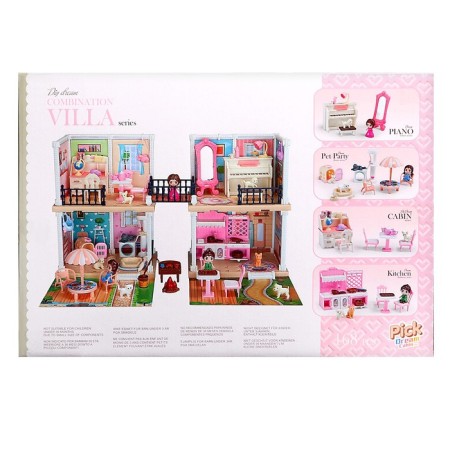 House for dolls "Dream" with a doll, pets and accessories-6
