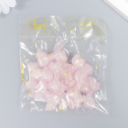 Decor for creativity Plastic "Bow pale pink" glows in the dark 0.8x2.4x3.4 cm-3