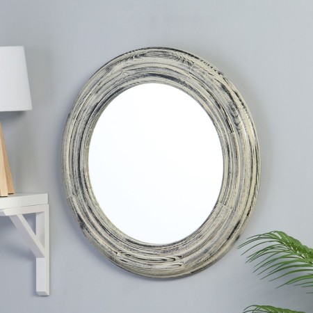 Wall mirror, round gray 54.5x54.5x3.5 cm