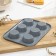 The form for baking is the shade “marble. Circle ", 27 × 19.2 cm, 6 cells, anti -stick coating, gray color