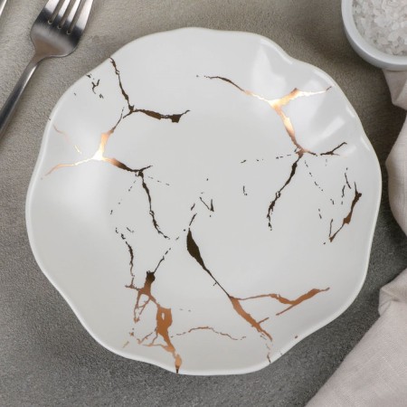 Porcelain salad "marble", d = 18.5 cm-1