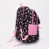 A backpack, a lightning department, 2 outer pockets, 2 side pockets, black color