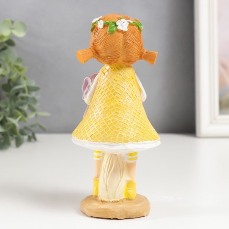 Souvenir Polystone "Girl with a towel/Boy with a chick" MIX 6x7.5x15.5 cm-3