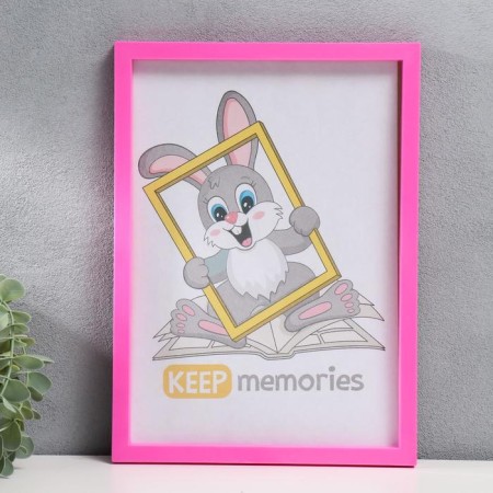 Photo frame plastic L-3 21x30 cm Magenta (plastic screen)