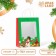 Gift package with the Snowman window 26 x 35 x 16 cm, green