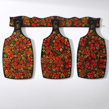 Набор Доски 3 шт и держатель 48×33×1 см хохлома-5
