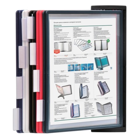 Demosystem wall -mounted on 10 A4 panels, Brauberg "Solid", black-1