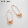 Earrings with rhinestones Xuping pin are impeccable, white color in pink gold