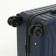 Middle suitcase 22 "On a zipper, code castle, 4 wheels, blue color