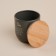 SL Home tea can, 9.5 × 14 cm, gray color, with a bamboo lid
