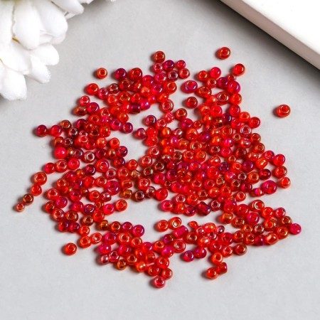 Beads "Zlatka" 08/0, 3 mm, 10 g 0165b red-1
